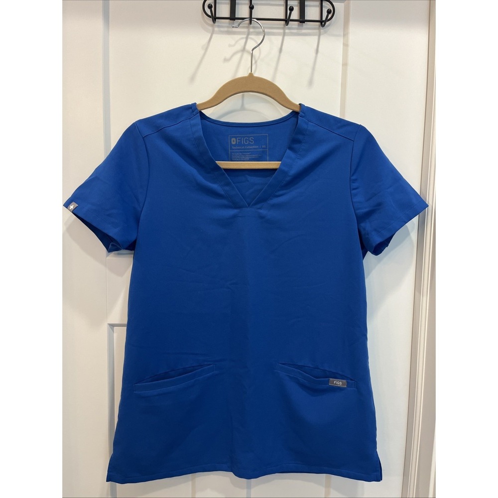 FIGS Technical‎ Collection Casma Scrub Top Blue Women's Size XS 2 Pockets